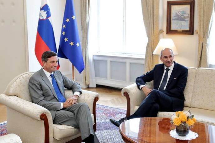 Janez Janša and President Borut Pahor, June 7, 2018