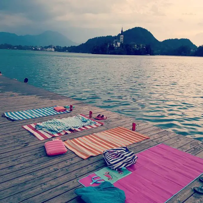 The best way to spend hot summer days, on Bled&#039;s platforms