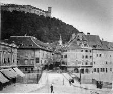 Špitalski Bridge and St Mary's Square in 1890