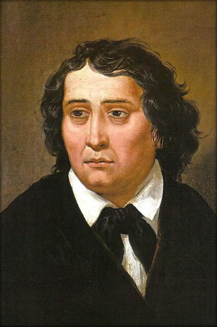 A painting of the poet France Prešeren, by Franz Kurz zum Thurn und Goldenstein