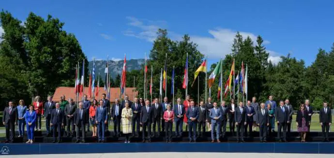 EU Commissioner Timmermans Avoids Group Photo in Protest at Janša