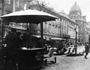 Chestnut seller in Ljubljana, 1926