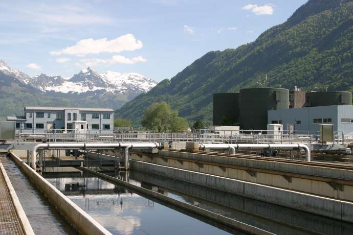 A sewage treatment plant in Switzerland