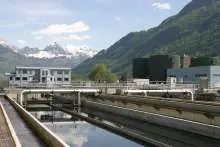 A sewage treatment plant in Switzerland