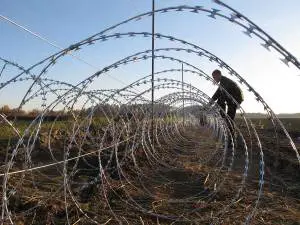 Fencing at an undisclosed location on the border