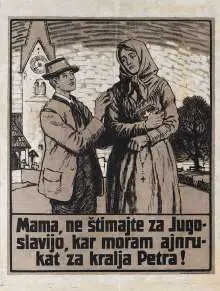 Austrian propaganda poster in Slovene from 1920. The text reads: 