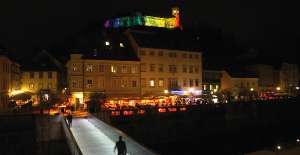Ljubljana is an LGBT-friendly city, as seen with the Castle being lit up in rainbow colours during Pride