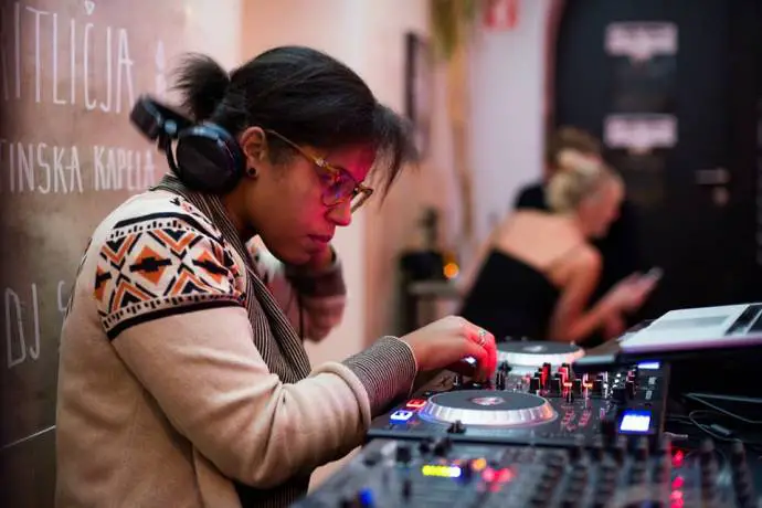 DJ sets, both inside and out, are an integral part of the scene