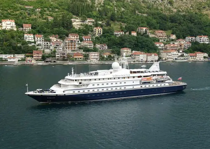 The SeaDream II, off the coast of Croatia