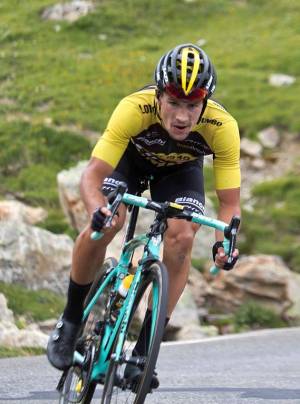 Primož Roglič  in the 2017 Tour de France, in which he won a stage