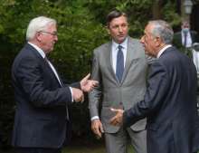 Presidents Frank-Walter Steinmeier. Borut Pahor and Marcelo Rebelo de Sousa