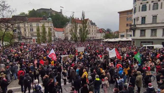 Thousands Attend Anti-Govt Protest in Ljubljana