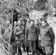 On the far right, Marshal Tito during WWII in Yugoslavia, May 1944