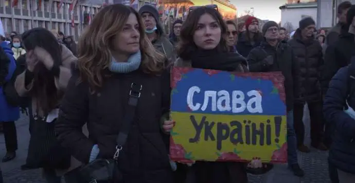 Rally in Support of Ukraine Held in Ljubljana