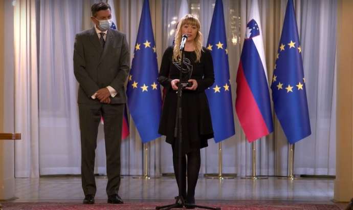 President Borut Pahor and Nataša Kovačević