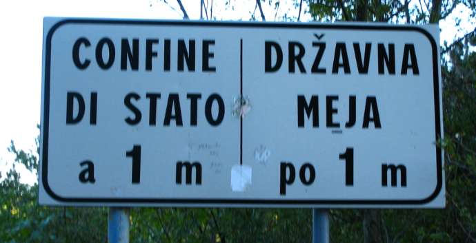 The Italian/Slovenian border