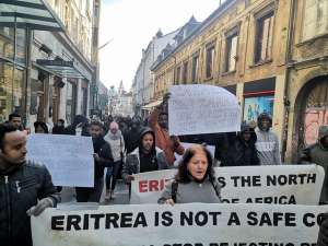 Eritreans Stage Protest Against Asylum Rejections in Ljubljana