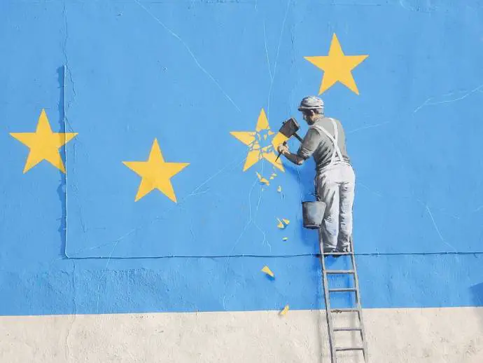 Brexit, wallpainting by Banksy 1