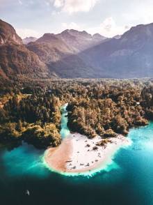 A Beach on Lake Bohinj