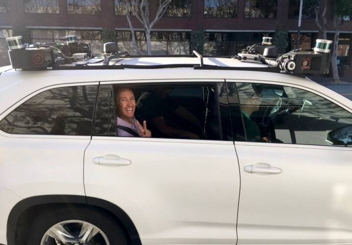 A driverless car in San Francisco