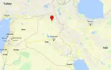 The location of Erbil